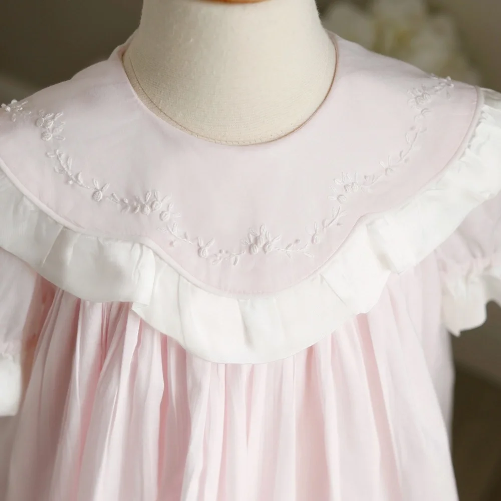 Strasburg Dress Heirloom Pink with White Trim Special Occasion Perfect RARE FIND - Picture 2 of 5